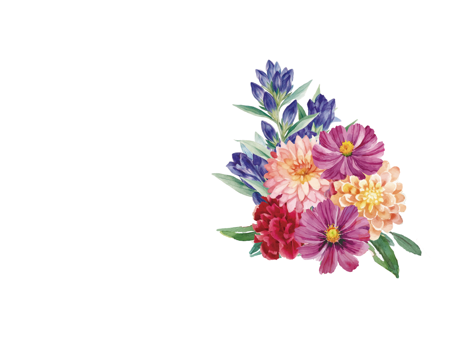秋花のかけ紙